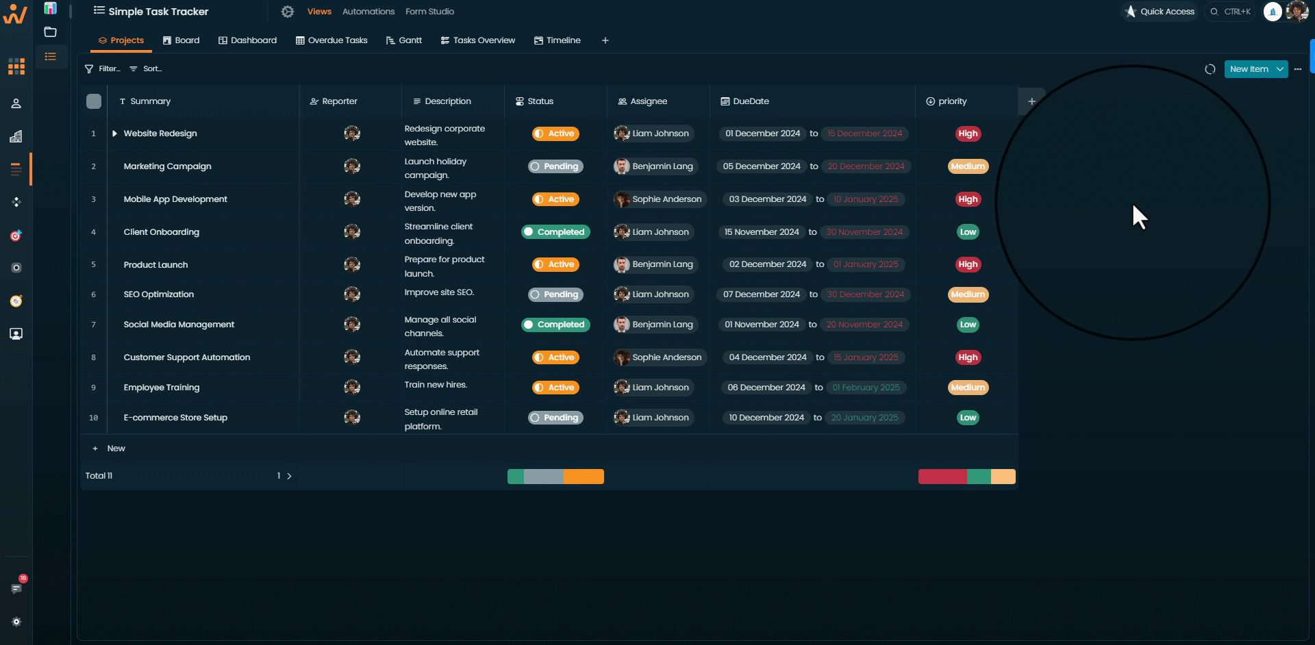 A Team List column with several teams on one record