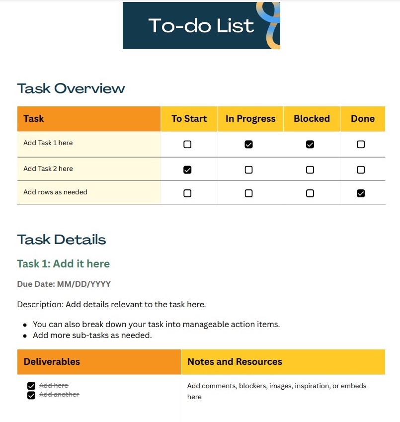 Atwork blog to-do-list